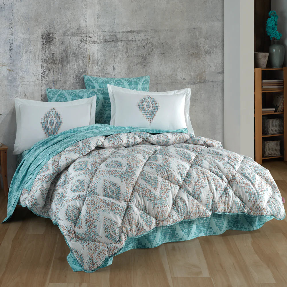 Hobby Retro Mint 2-Piece Cotton Bedding Set