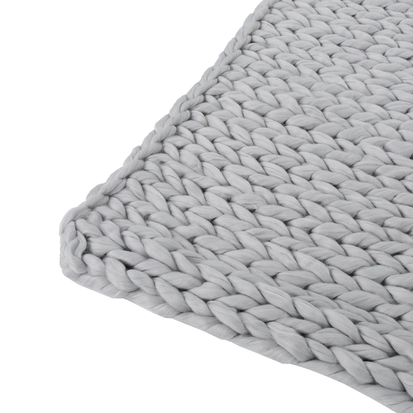 Silver Knitted Acrylic Blanket – Luxurious Double-Sided Design, 50x60 Inches