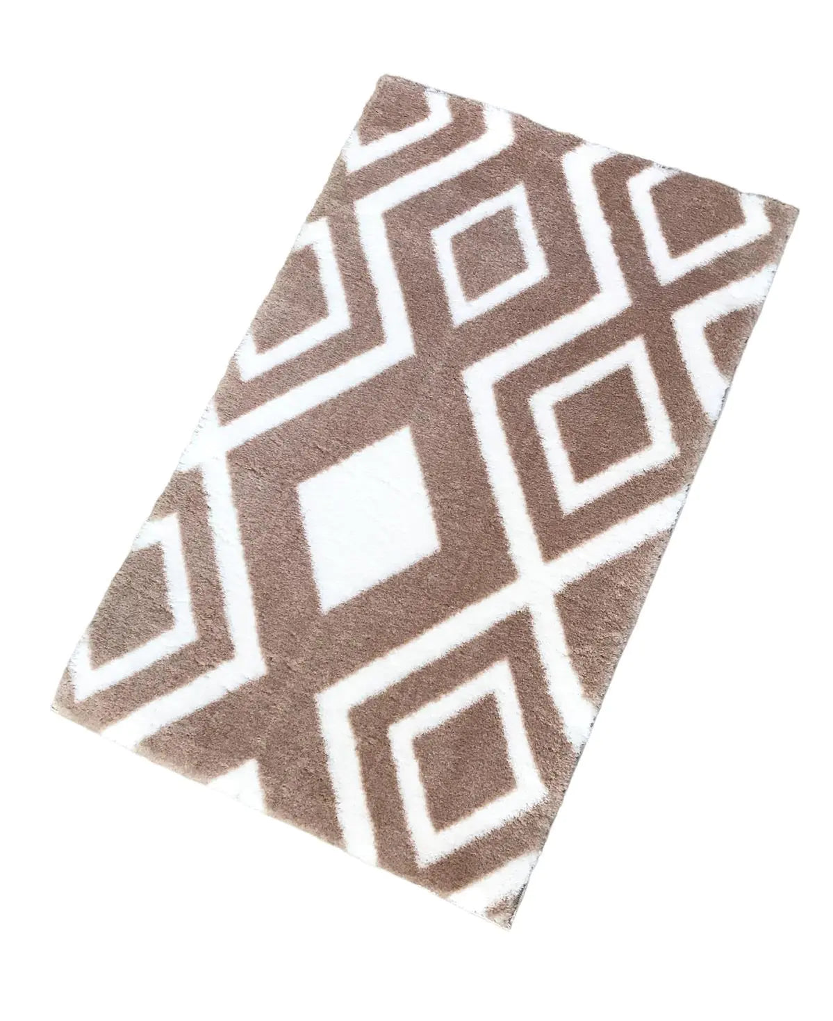 Royal Plush Carpet 50x80cm in Milk Coffee Tile Design