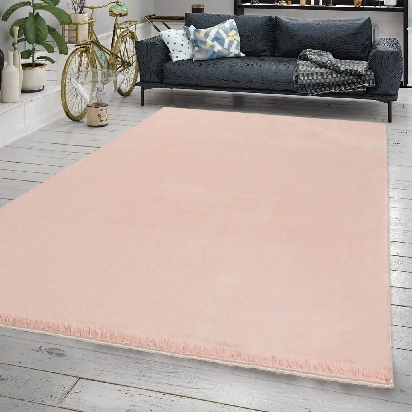 Royal Plush Carpet 160x220 cm in Soft Powder Pink