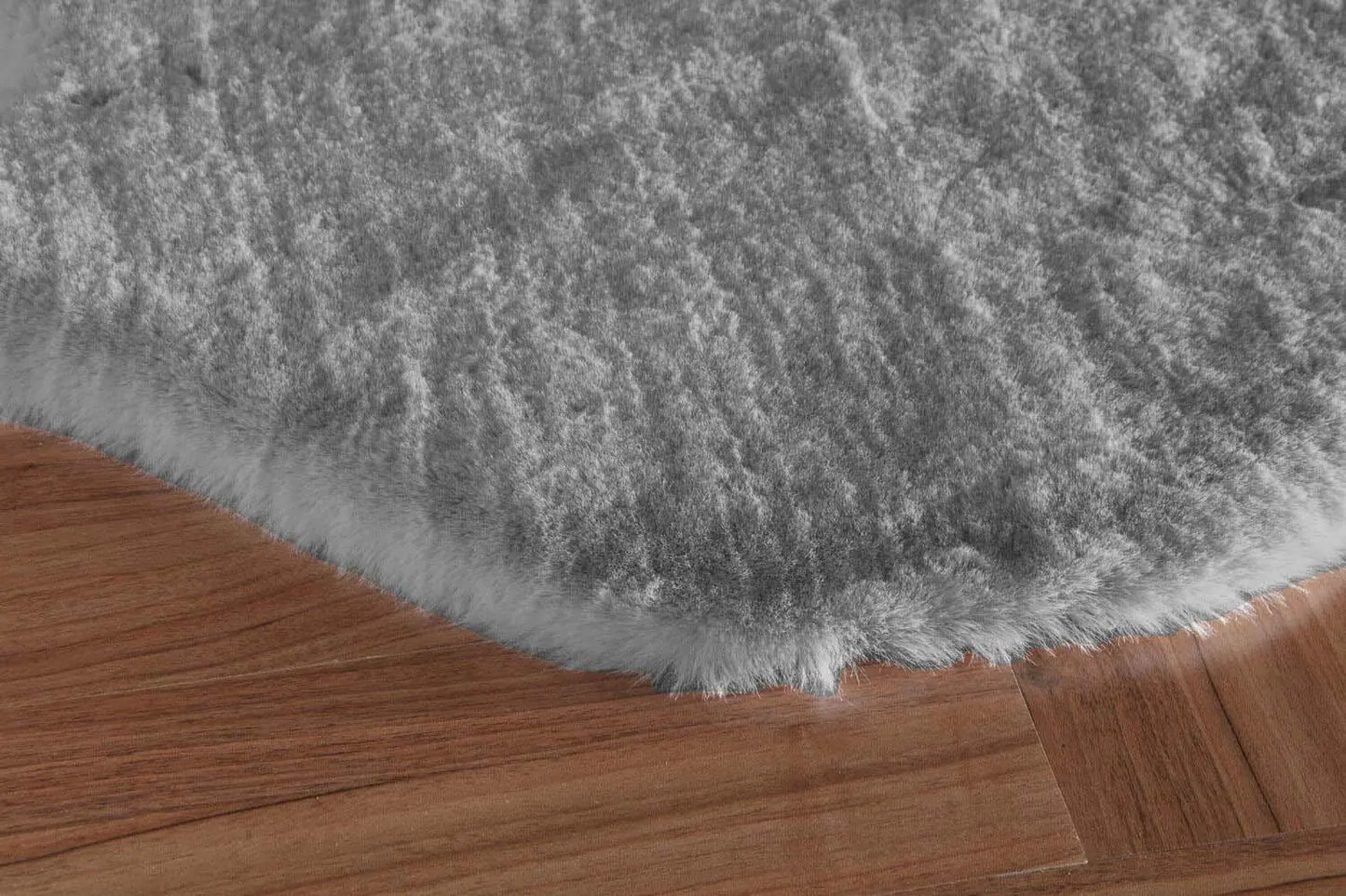 Plush Gray Fur Fleece Carpet 100x140 cm - Home Decor Accent