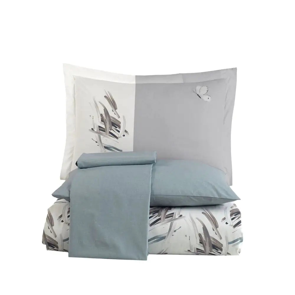 Double Duvet Cover Set - 100% Cotton Poplin Bedding with Sheet & Pillowcases