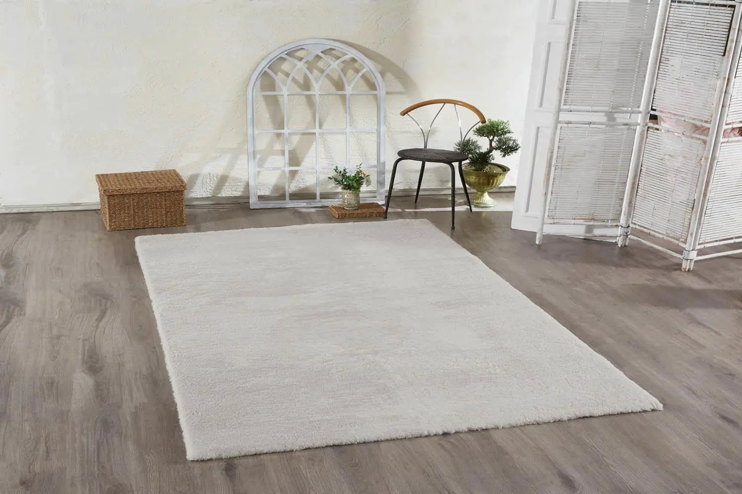 Plush Ash Fur Area Rug 80x120 cm – Soft Shaggy Floor Carpet