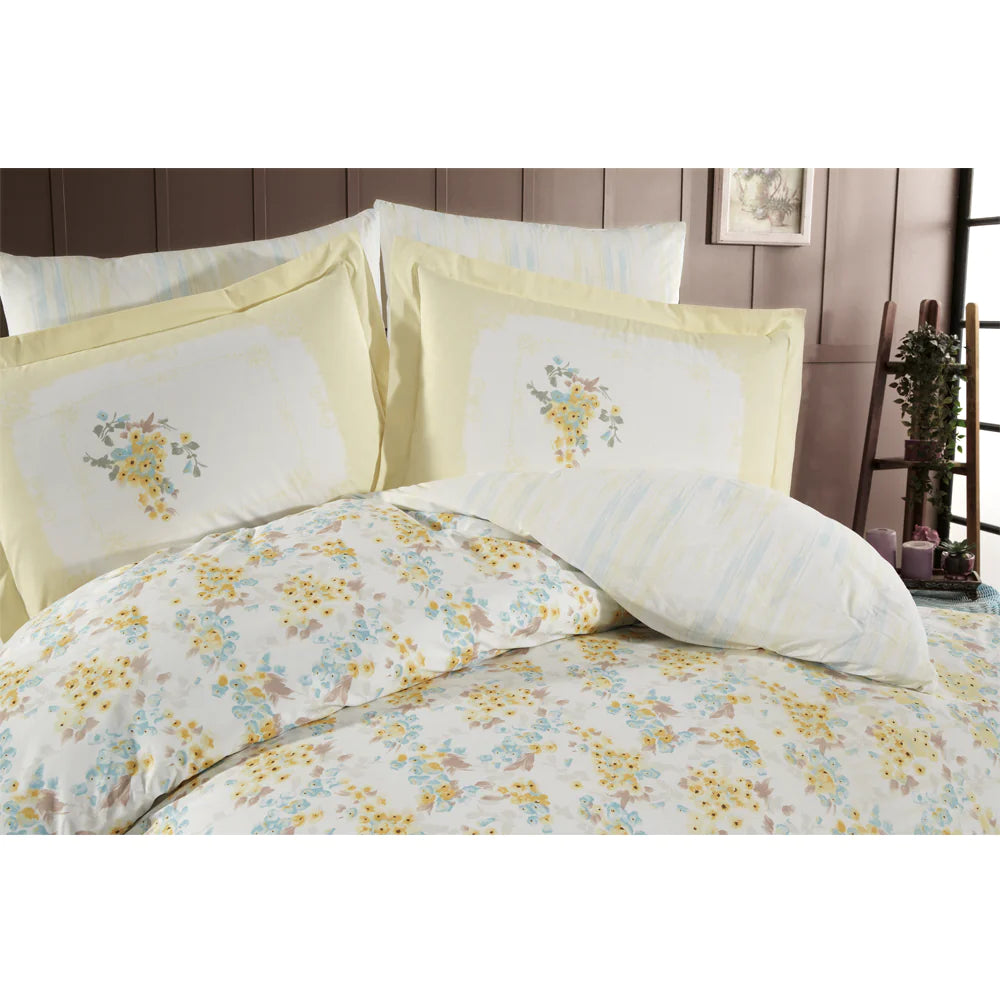 Perla Sari 100% Cotton Poplin Single Duvet Cover Set