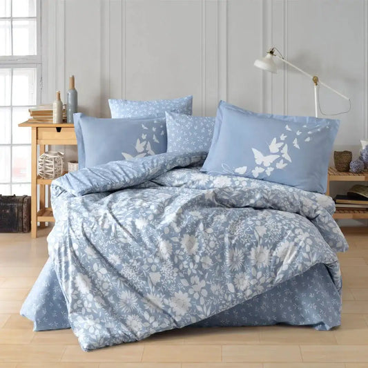 Double Duvet Cover Set - 100% Cotton Poplin Bedding