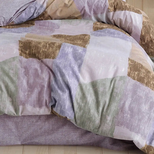 Lila Single Duvet Cover Set in Cotton Poplin