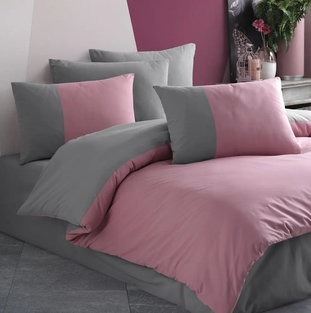 Poplin Double Duvet Cover Set in Hobby Diamond Design