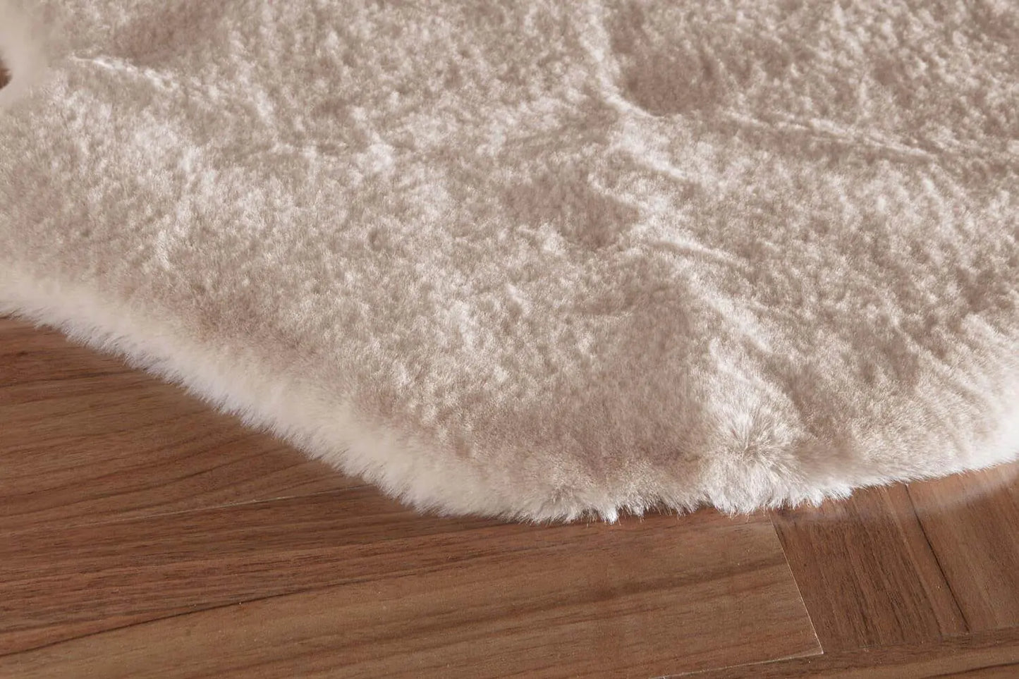 Luxury Faux Fur Area Rug 100x140cm - Beige