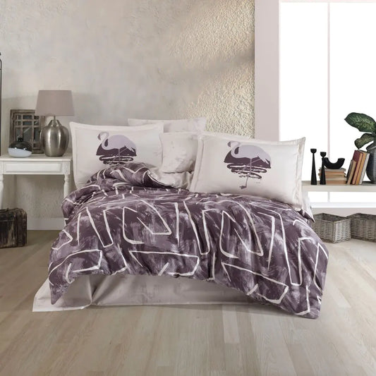 Double Satin Duvet Cover Set with Hobby Terry Pins Design - 100% Cotton