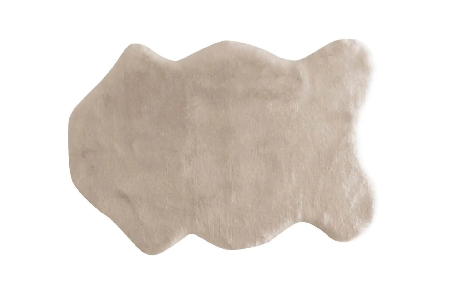 Plush Fur Fleece Carpet 70x100 cm - Soft Beige Shag Rug