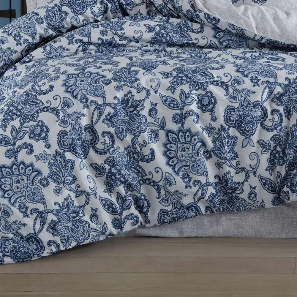 Ranforce Double Duvet Cover Set in Navy Blue