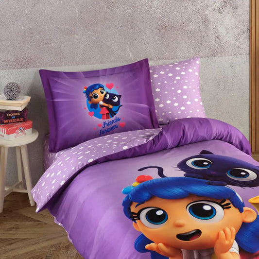 Kids' Character-Themed Cotton Bedding Set - True Single Style 2