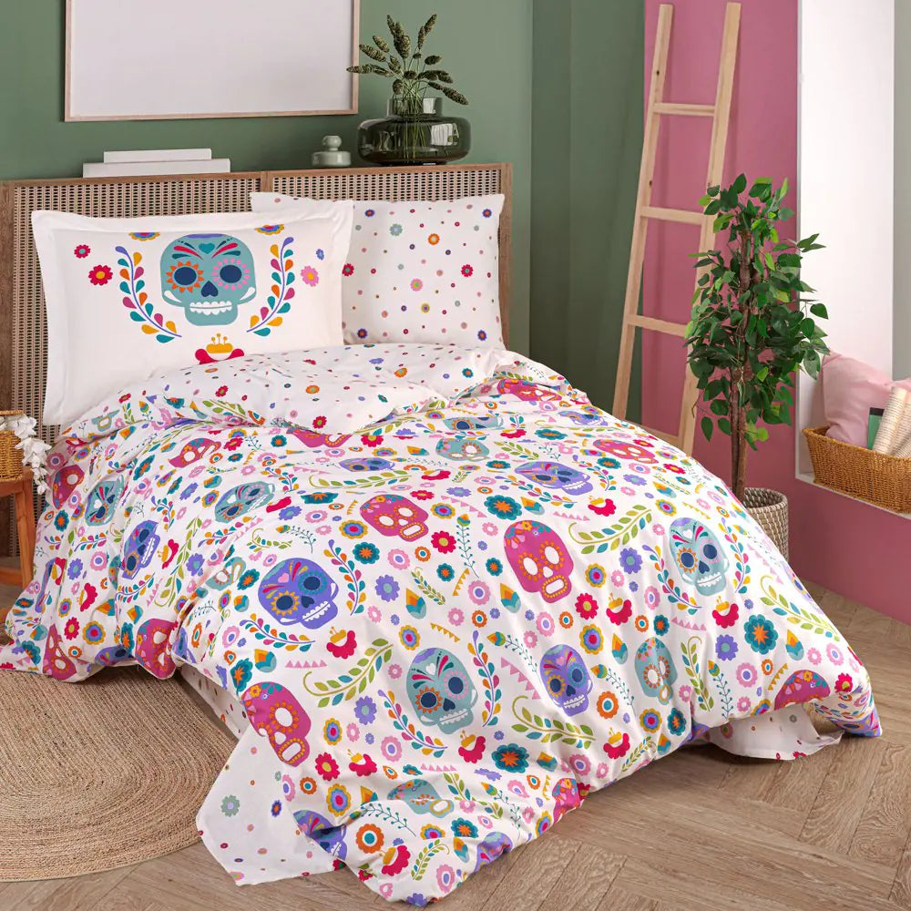 Fuchsia Poplin Studio Single Duvet Cover Set - 100% Cotton Youth & Adult Bedding