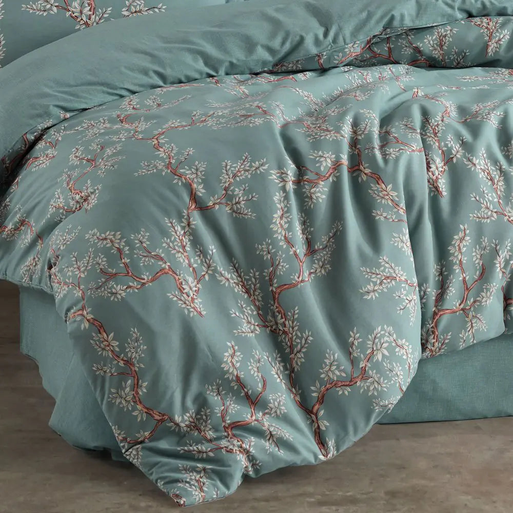 Ranforce Double Duvet Cover Set in Camila Green