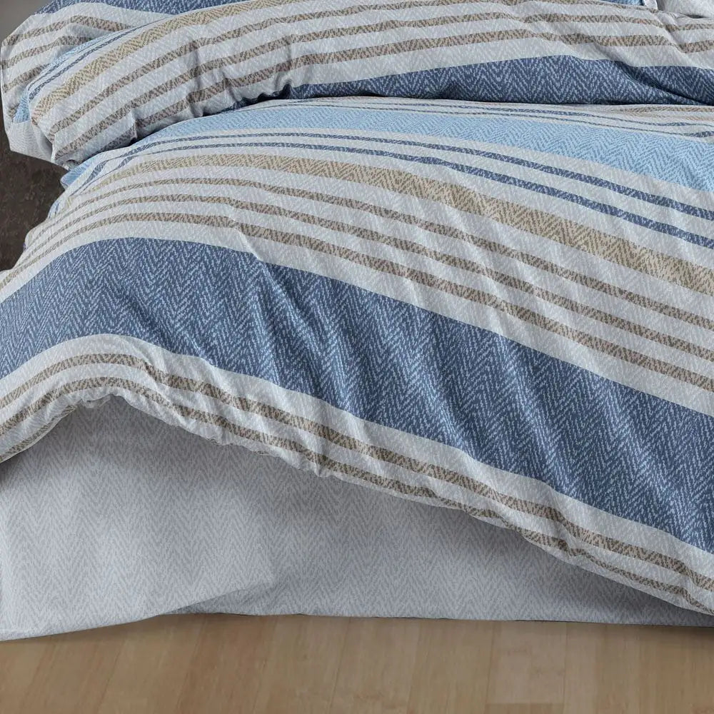 Ranforce Double Duvet Cover Set in Debora Blue