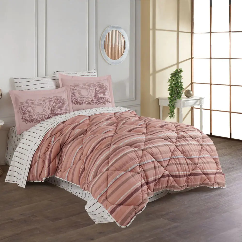 Bronze Poplin Double Bedding Set - 100% Cotton