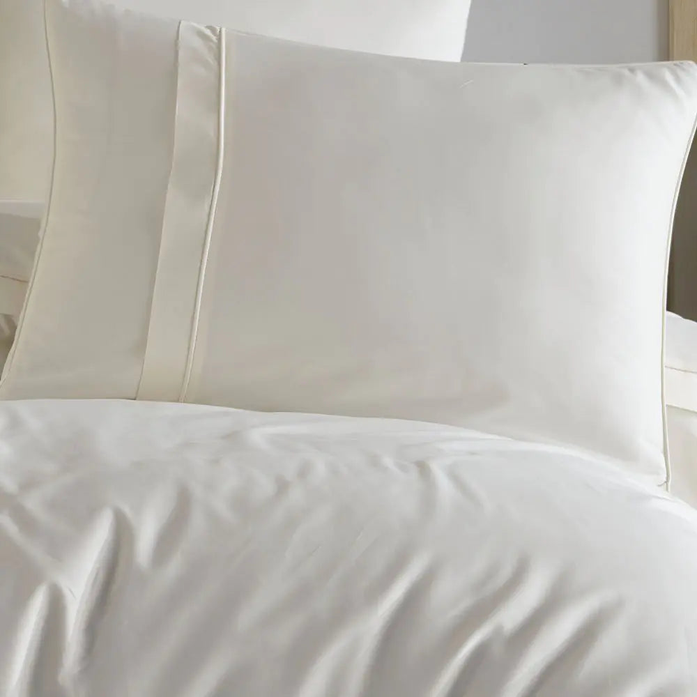 Double 300TC Satin Duvet Cover Set - Cream