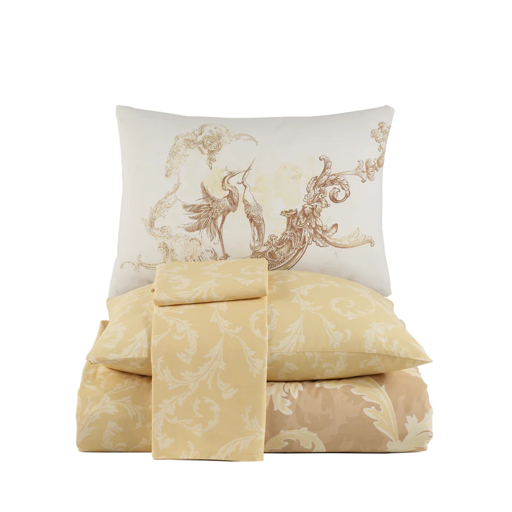 Ranforce Cotton Double Duvet Cover Set in Cream