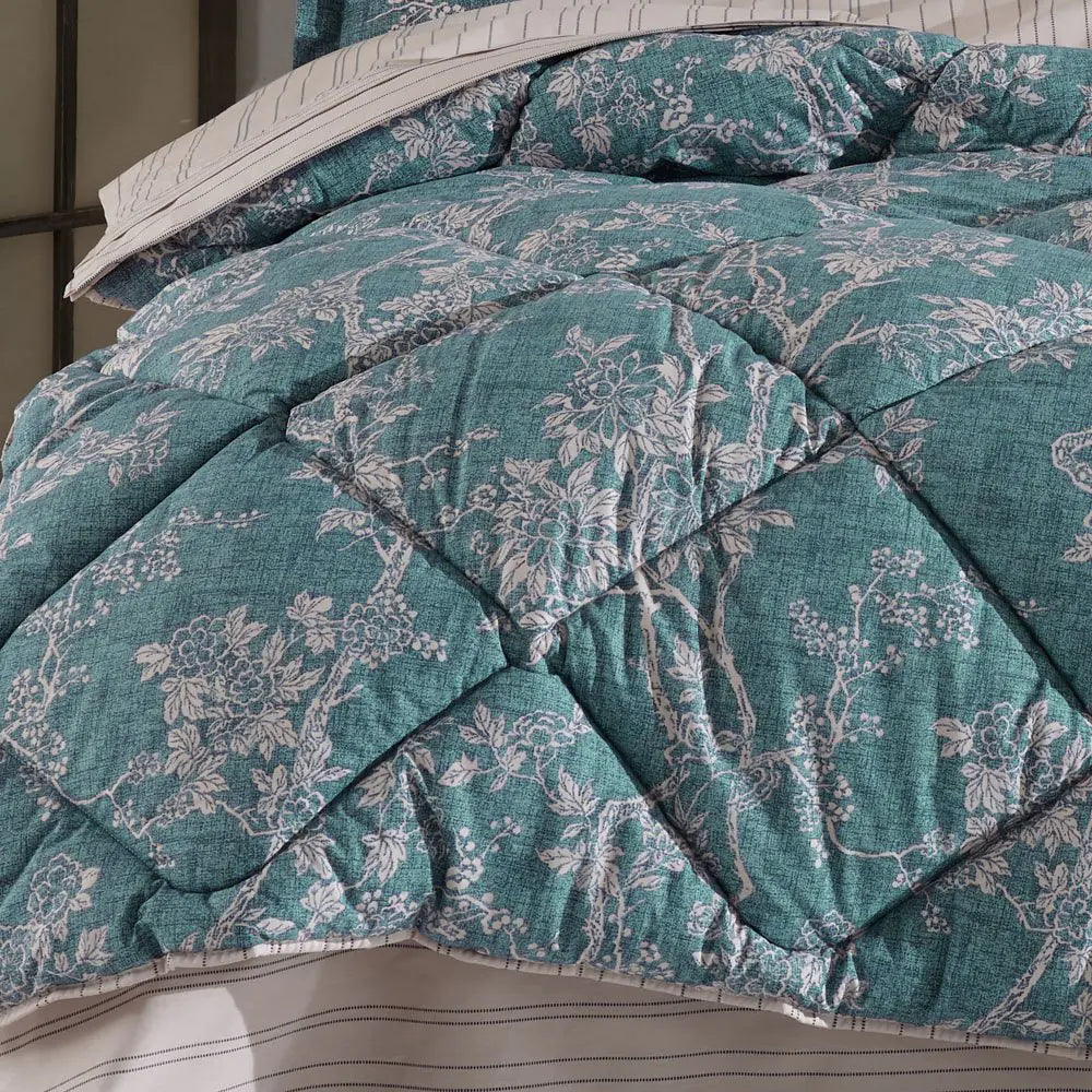 Turquoise Poplin Double Bedding Set - 100% Cotton Sleep Essentials