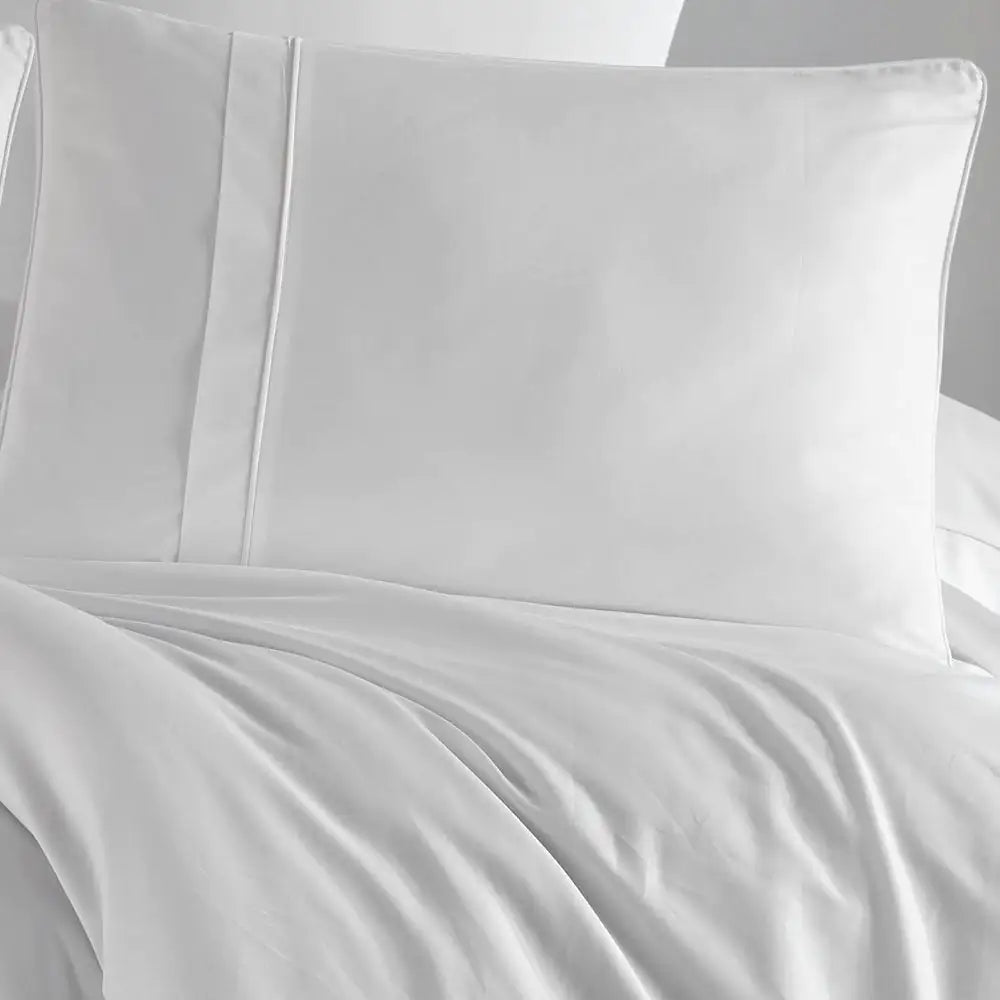 Double 300TC Satin Duvet Cover Set - White