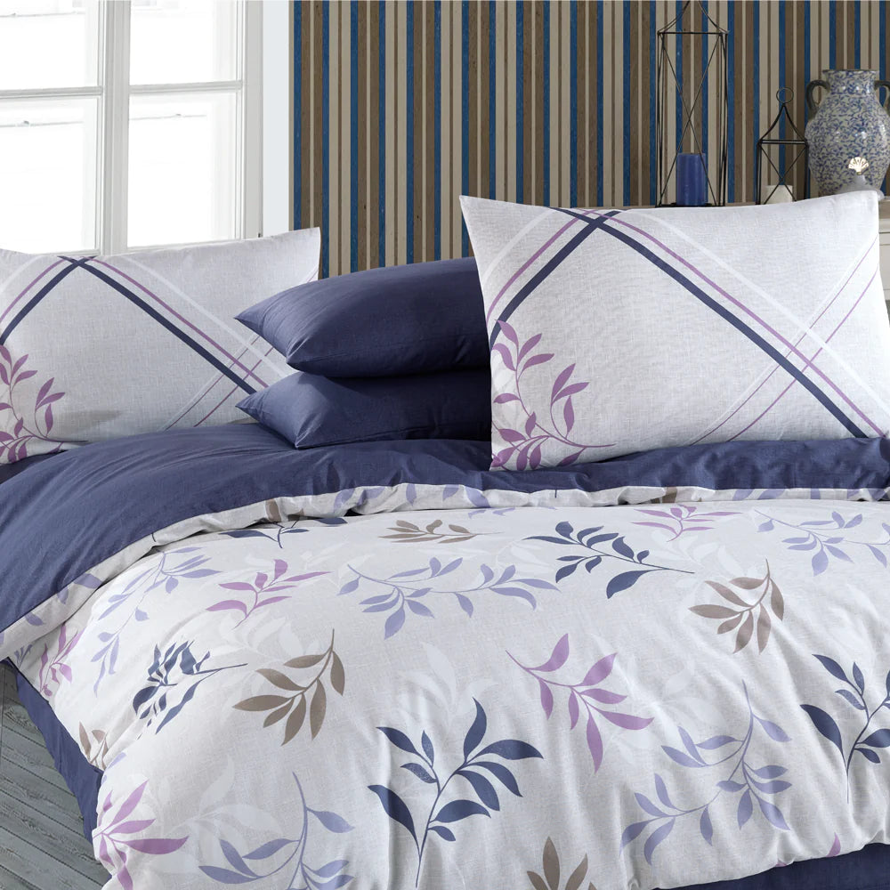 Blue Ranforce Double Duvet Cover Set