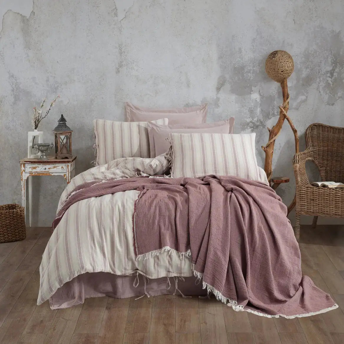 Rose Drunk 100% Cotton Double Bedding Set