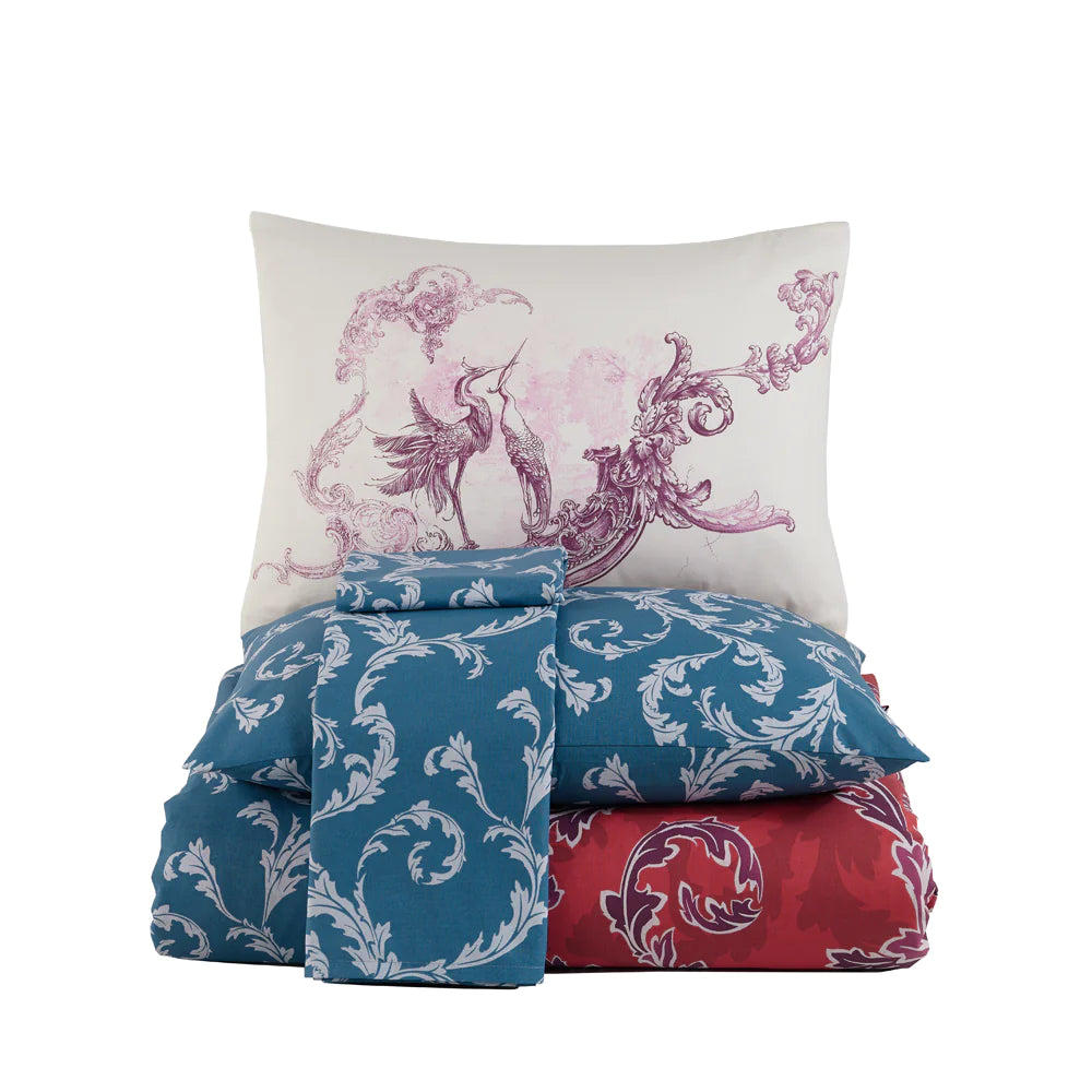 Double Red Ranforce Duvet Cover Set