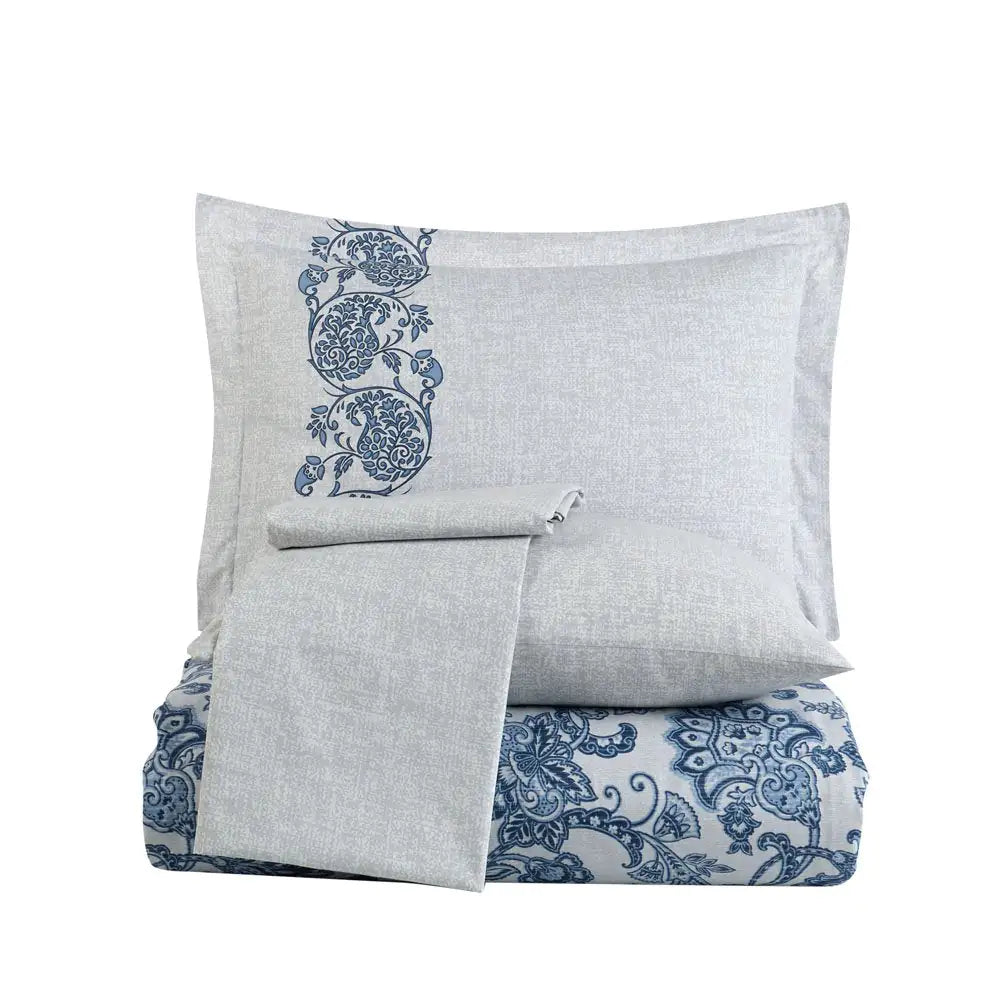 Ranforce Double Duvet Cover Set in Navy Blue